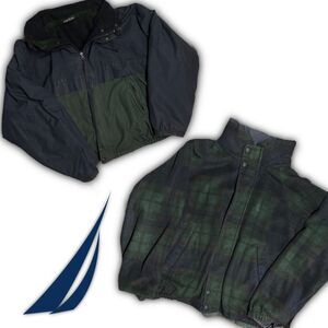 Nautica Reversible Green Fleece Jacket Men's XL/XXL